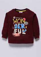 Mars Infiniti Boys Casual T-shirt Track Pants (Maroon)