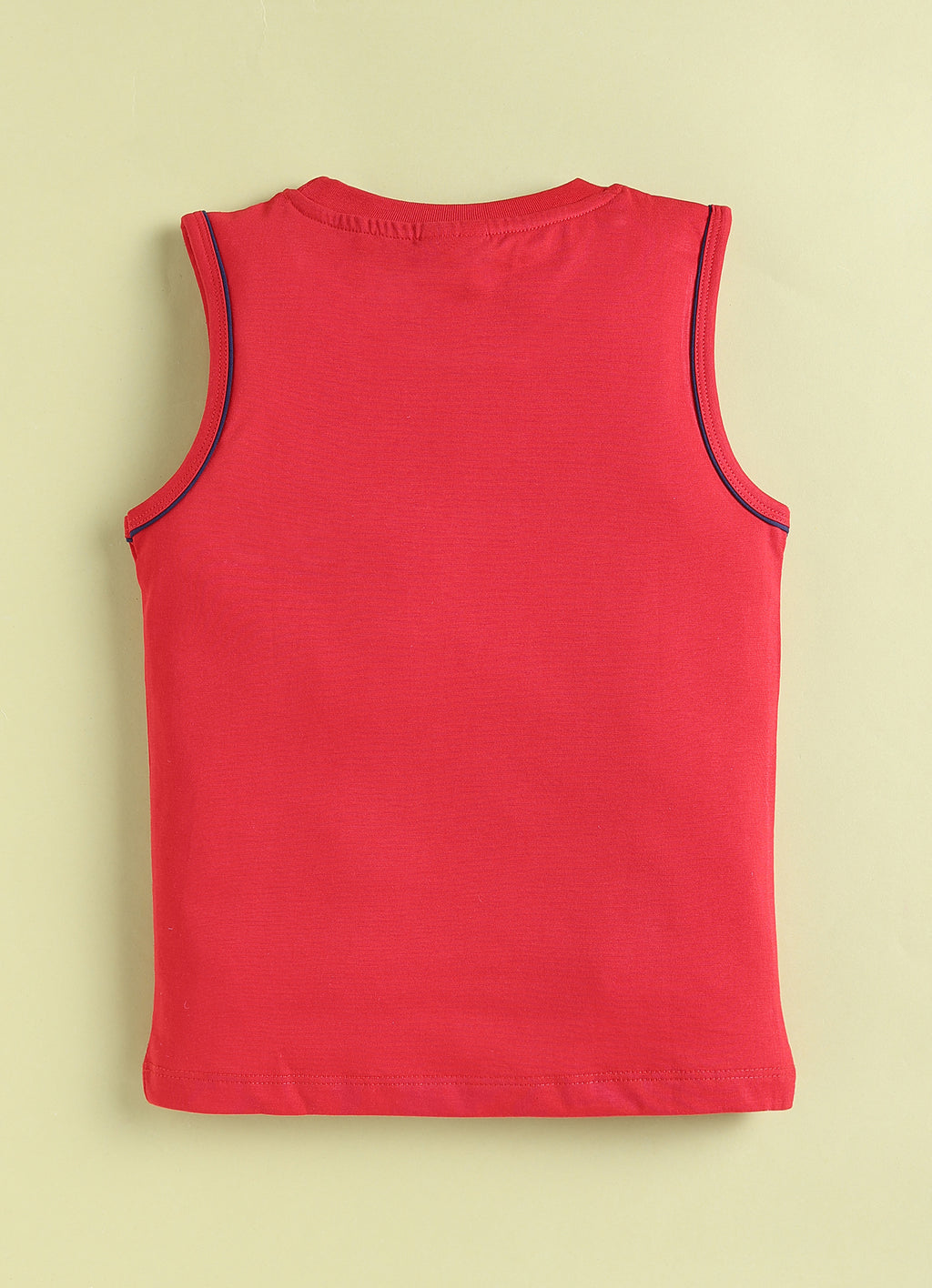 Mars Infiniti Blue Color Stylish Half T Shirt - Red