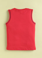 Mars Infiniti Blue Color Stylish Half T Shirt - Red