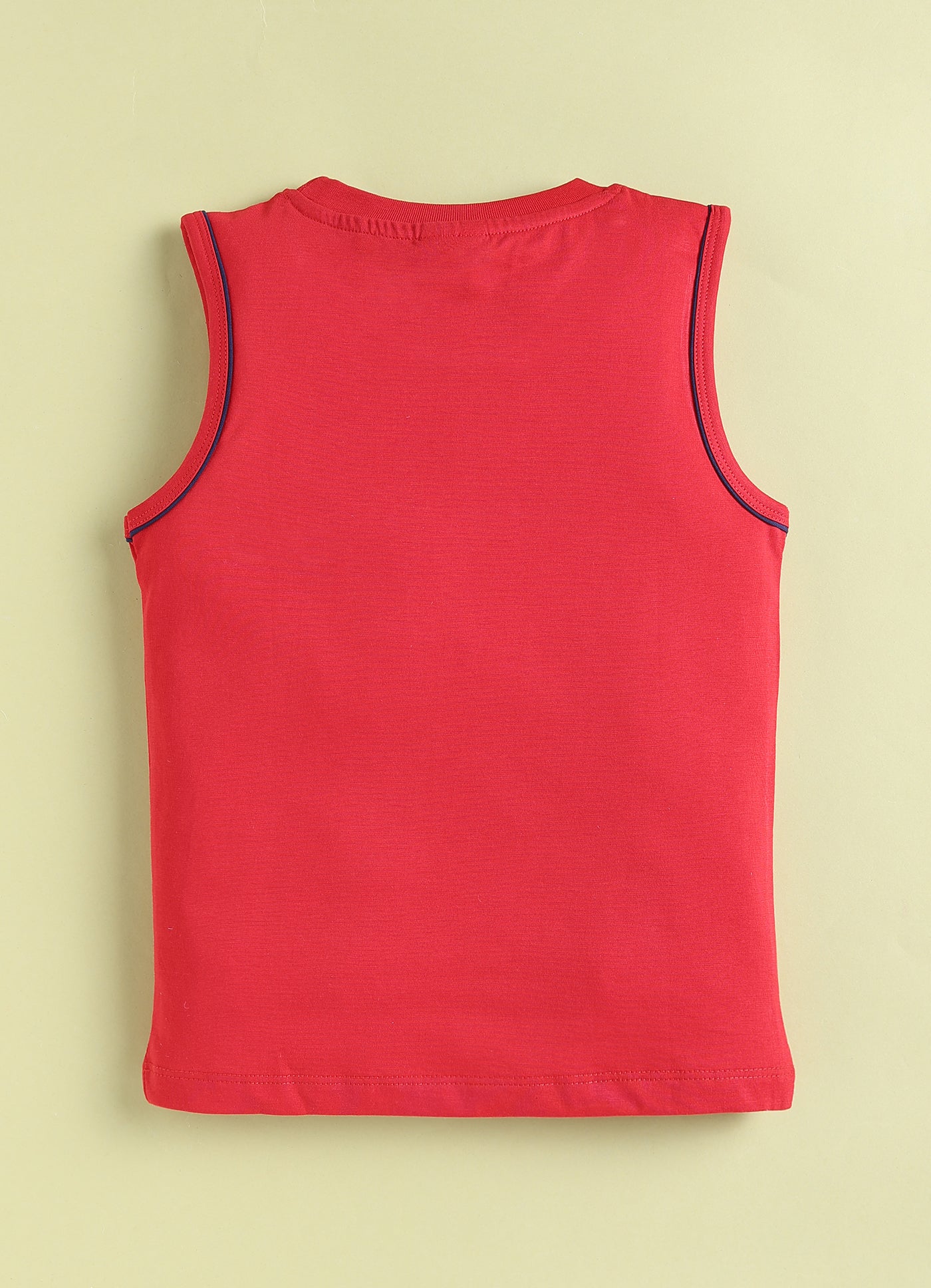 Mars Infiniti Blue Color Stylish Half T Shirt - Red