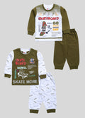 Mars Infiniti Boys & Girls Casual T-shirt Pant (Dark Green, White)