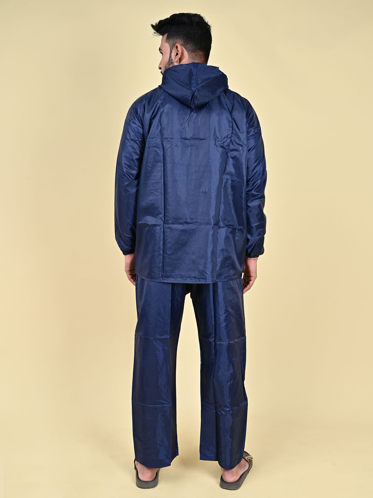 Mars Infiniti Solid Men Water Resistant Suit and Pant Set, Navy Blue, Pack of 1, Polyester Raincoat