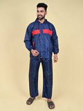 Mars Infiniti Solid Men and Women Rain Suit and Elastic Pant Set, Navy Blue, Pack of 1, Polyester Raincoat