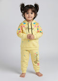 Mars Infiniti Girls Casual Hoodie and Track Pants for Winter (Light Yellow)