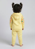 Mars Infiniti Girls Casual Hoodie and Track Pants for Winter (Light Yellow)